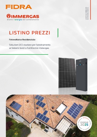 immergas - listino fotovoltaico gennaio 2025